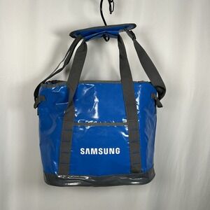 Samsung Large Insulated Blue Cooler Bag Zip Up, Handles & Shoulder Strap 18x13x8